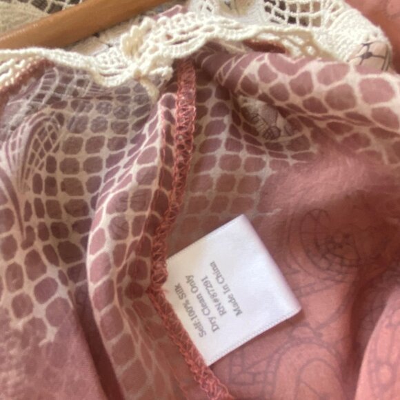 size S 4 Love & Liberty Johnny Was sheer relaxed loose fit tunic boho silk blous - Picture 6 of 10
